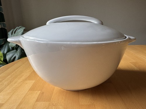 White denby large soup - denby,