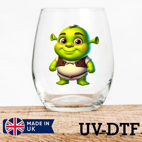 Shrek 8pcs dtf stickers - shrek,