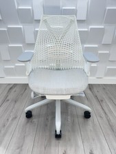 Fully Loaded HERMAN MILLER SAYL Office Chair in White 4D Denim FREE DELIVERY*
