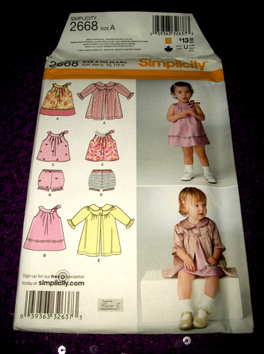 Simplicity 2668 pattern baby - simplicity,