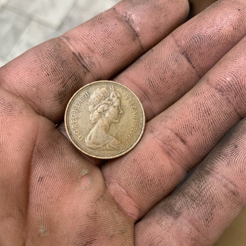1971 new pence coin - new, 2p