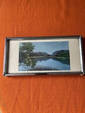 Vintage Vernon Ward Print Glass 1950s Tray
