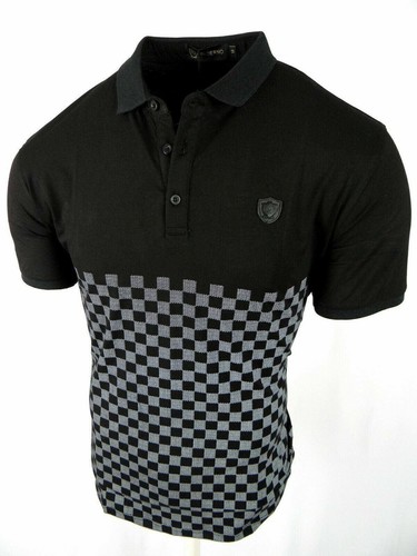 Mens polo shirt black white - shirt,
