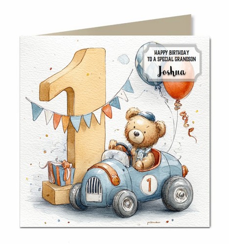 1st birthday card - 1st, little