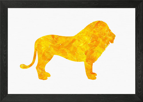 Lion painting silhouette - painting,