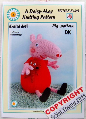 Pig knitting pattern - , daisy