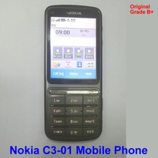 100% Genuine Original Nokia C3-01, 5MP 3G Wi-Fi Unlocked Mobile Phone Dark Grey