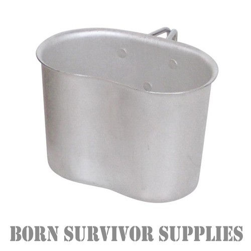 Army style metal mug with - style,