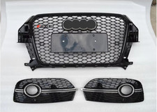 Front Bumper Grille with Foglight Grill For Audi Q3 SQ3 2013-2015 Update to RSQ3
