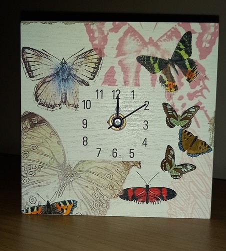 Handmade butterfly clock - handmade,