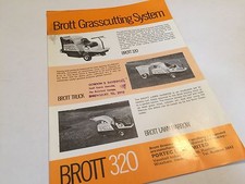 BROTT GrassCutting System Brott 320 Portec Original 1970s Vintage Sales Brochure