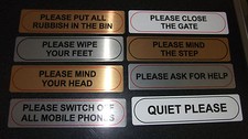 PLEASE SIGNS, POLITE SIGNS, PERSONALISED, BUSINESS HOME OFFICE SHOP B&B