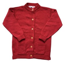 Vintage Woolovers Cardigan Fisherman Red Womens Large Guernsey Jersey 