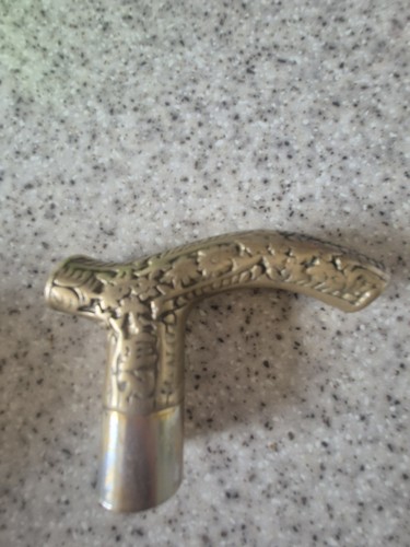 Vintage embossed solid brass - embossed,