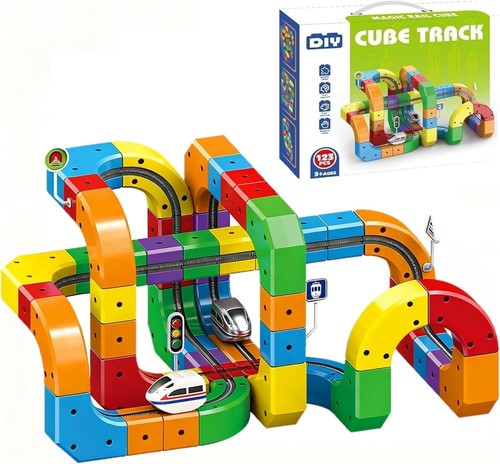 Magnetic construction track - construction,