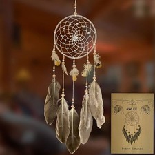 Handcrafted Dream Catcher with Feathers - Bohemian Native American Wall Decor fo