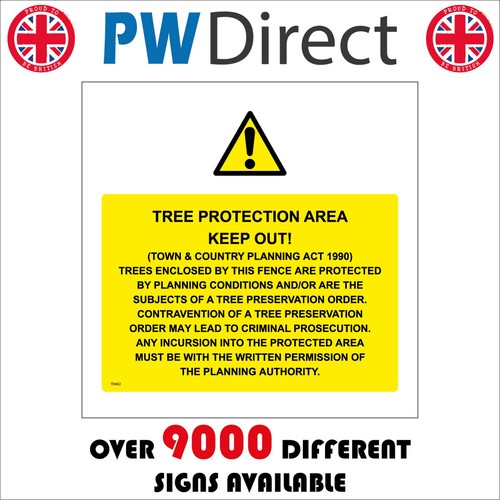 Sign tree protection area - sign,
