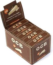 OCB VIRGIN ROACH FILTER TIPS PERFORATED FOR EASY ROLLING PAPERS BOOKLETS