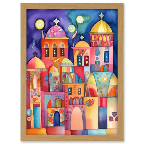 Brightly decorated buildings - brightly,