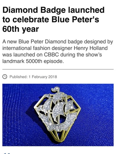 Diamond blue peter badge - blue,