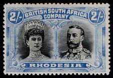 1910 Rhodesia Double Head 2/-