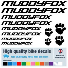 Muddyfox bike decals labels