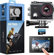 AKASO EK7000 Pro 4K Action Camera with 128GB microSDXC Memory Card Touch Screen