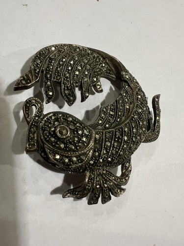 Sterling silver and marcasite - silver,