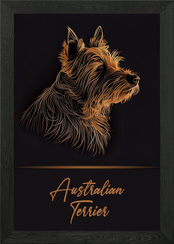 Australian terrier framed wall - framed,
