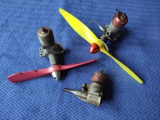 3 Vintage model aeroplane engines - DC Ltd Sabre quick start, Allbon & another  