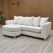 DFS 'Lorella' 4 Seater Lounger Sofa Chaise Cream Selway Pillow Back RRP £800 NEW