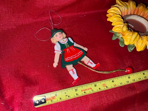 Vintage bavarian lady wooden - lady,