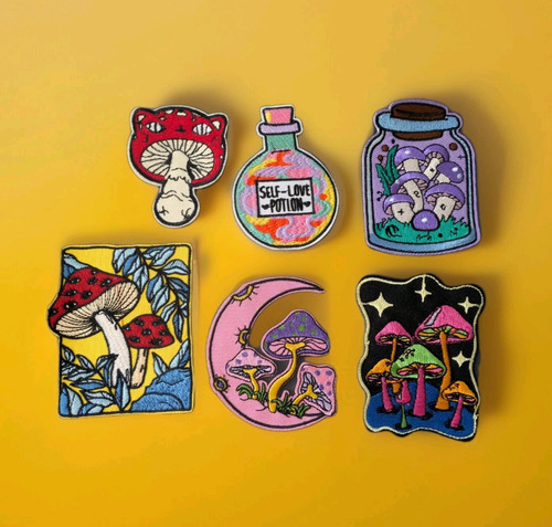 Magic mushrooms iron sew - |, on