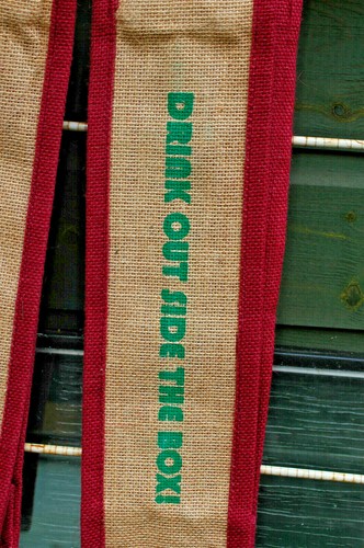 Jute hessian wine bag bottle - jute,