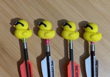 Scalded Cat Archery Spare Arrow Toppers Rubber Ducks X 4 Target Gift Free p&p