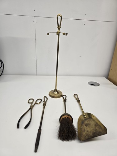 Vintage brass fireside - vintage,