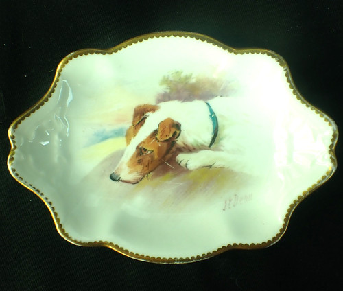 Minton dish hand - painted, with