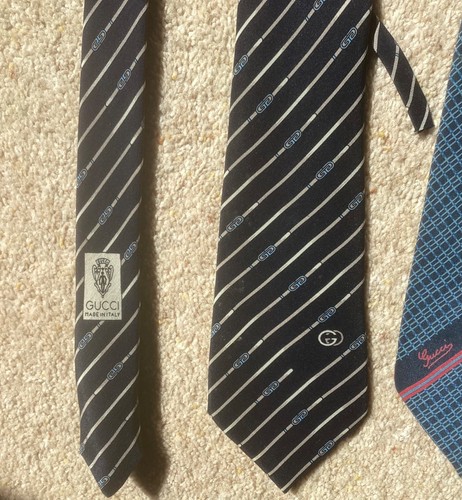 Two gucci silk ties vintage - two,