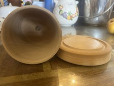 Small Vintage Wooden Cheese Dome with Mouse Finial. Handmade