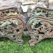 REDUCED ANTIQUE PAIR of CAST