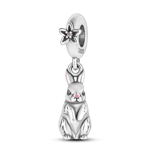 Cute rabbit bunny dangle charm - dangle,