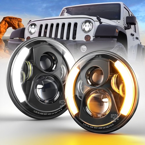 2pcs led headlights - 7'', hi/lo