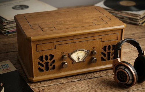 Vintage style wooden music - wooden,