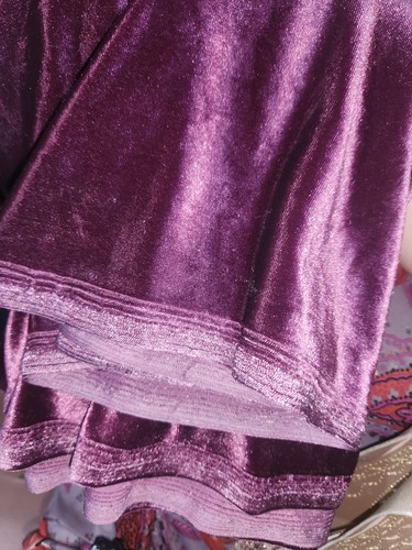 Purple velvet yards frabric - velvet,