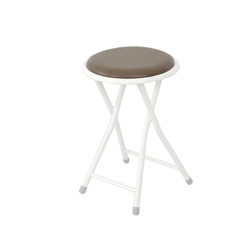 Round padded folding stool - round,