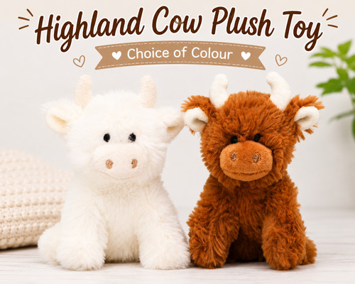 Cute highland cow plush toy - cute,