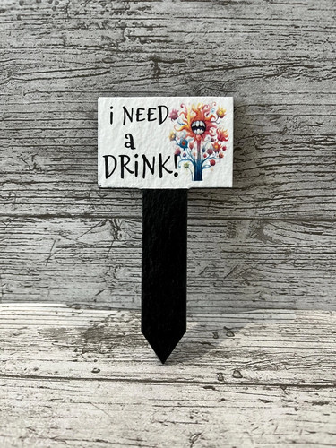 Plant pot slate markers - slate,