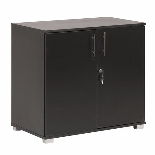 Black storage cabinet desk - black,