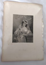J. Cochran 19th Century copper etching 'The Bride' Based On A.E. Chalon