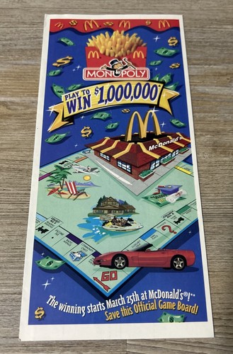 1999 mcdonald monopoly - mcdonald’s,